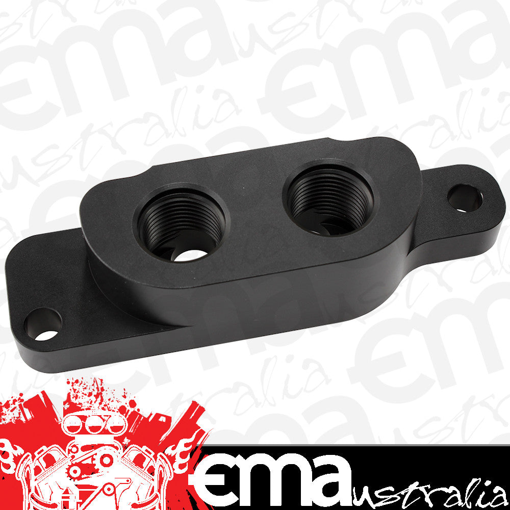 Aeroflow Performance Products AF82-2013 GM LS Oil Block Adapter suits Front/Rear Sump Pan