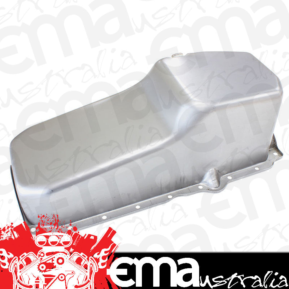 Chev small block Gen 1 262-400 V8.Rear Main Seal Style: 1-piece Stock Oil Pan SBC Late '86 On Rh/Side Dipstick Raw Aeroflow Performance Products AF82-9414