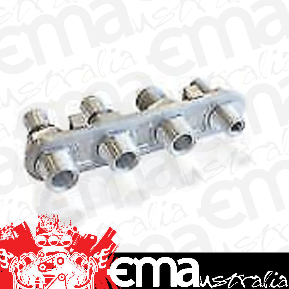 Aeroflow AF88-2005 Billet A/C Bulkhead 4 Port Inline 3x-10 1x-6 Barb Rear