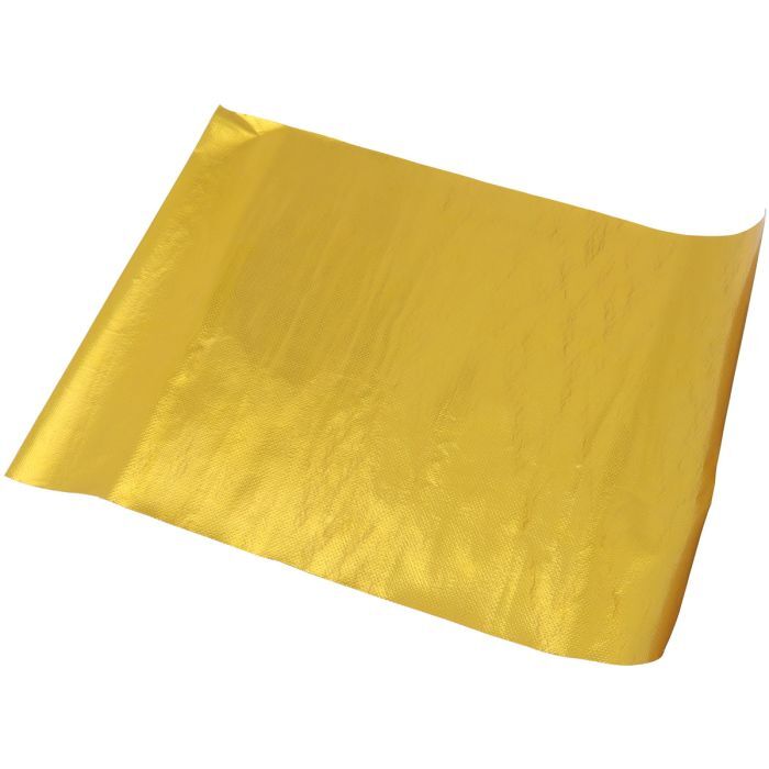 Aeroflow AF91-4010 Gold Heat Barrier 12" x 12" Sheet Adhesive backed Aluminised surface reflects up to 2000°F radiant heat.