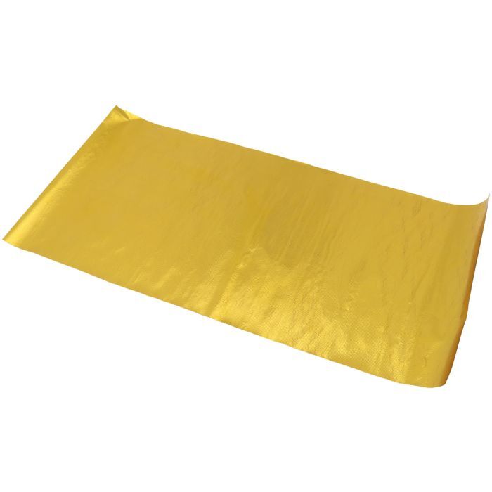 Aeroflow AF91-4011 Gold Heat Barrier 12" x 24" Sheet Adhesive backed Aluminised surface reflects up to 2000°F radiant heat.