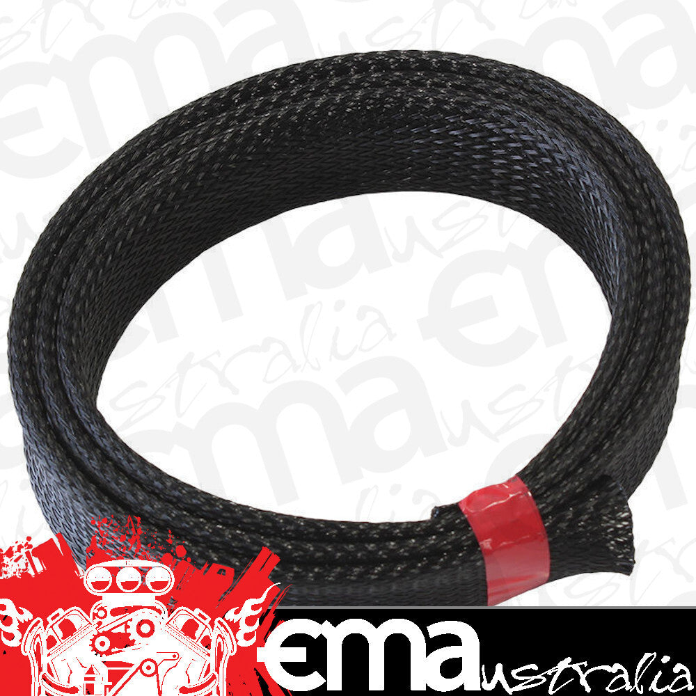 Aeroflow AF91-7052 1" 1 Meter Heat Flex Braid Black Tight Weave High Coverag