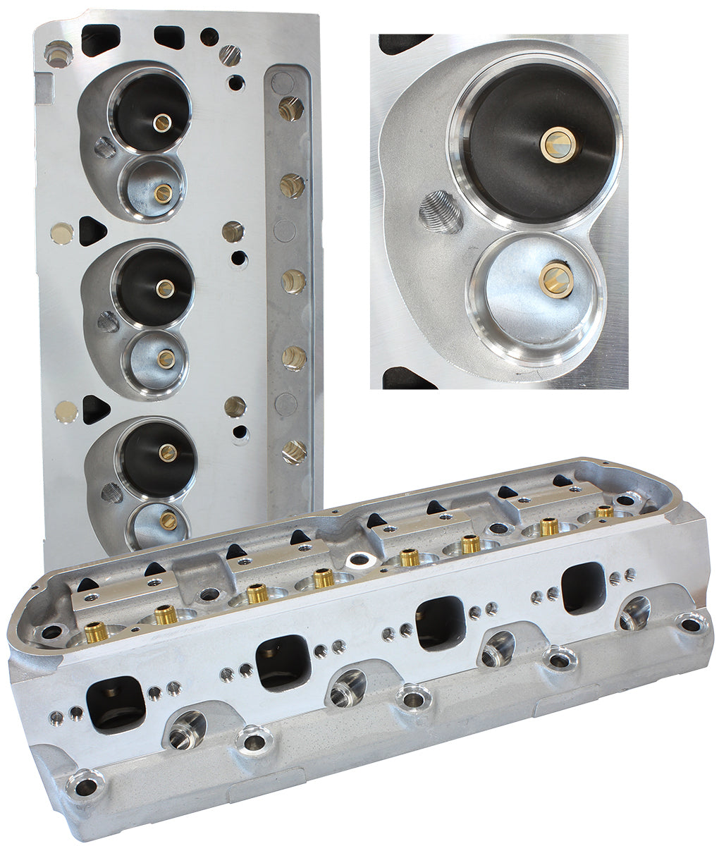 Aeroflow AF95-0360 SBF 205CC Aluminium Heads Bare 58CC Chambers 2.08"/1.60"
