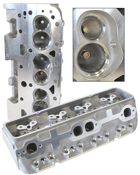 Aeroflow AF95-0400 SBC 210CC Aluminium Heads Bare64CC 2.08"/1.60" Valves (Pair)