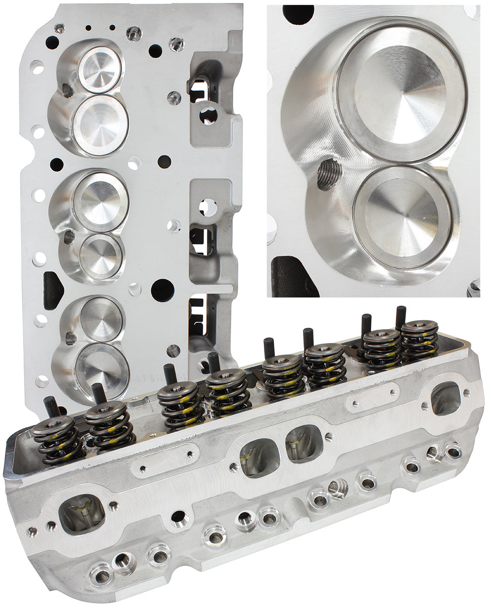 Aeroflow AF95-2401 SBC CNC 350 400 *PAIR* ASSEMB.S/P ALLOY CYLINDER HEADS 213cc