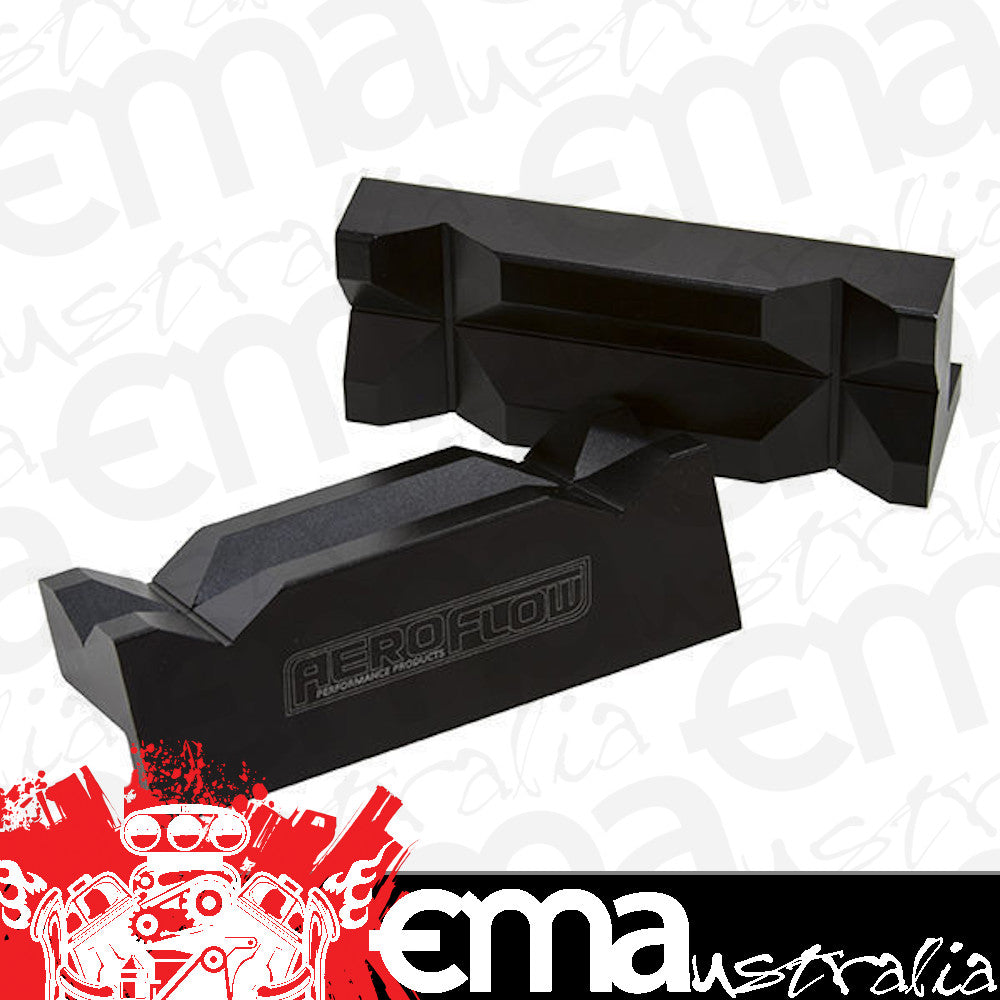 Aeroflow AF98-2001 Billet Vice Soft Jaws Alloy Black Magnetic Back -6 to -10