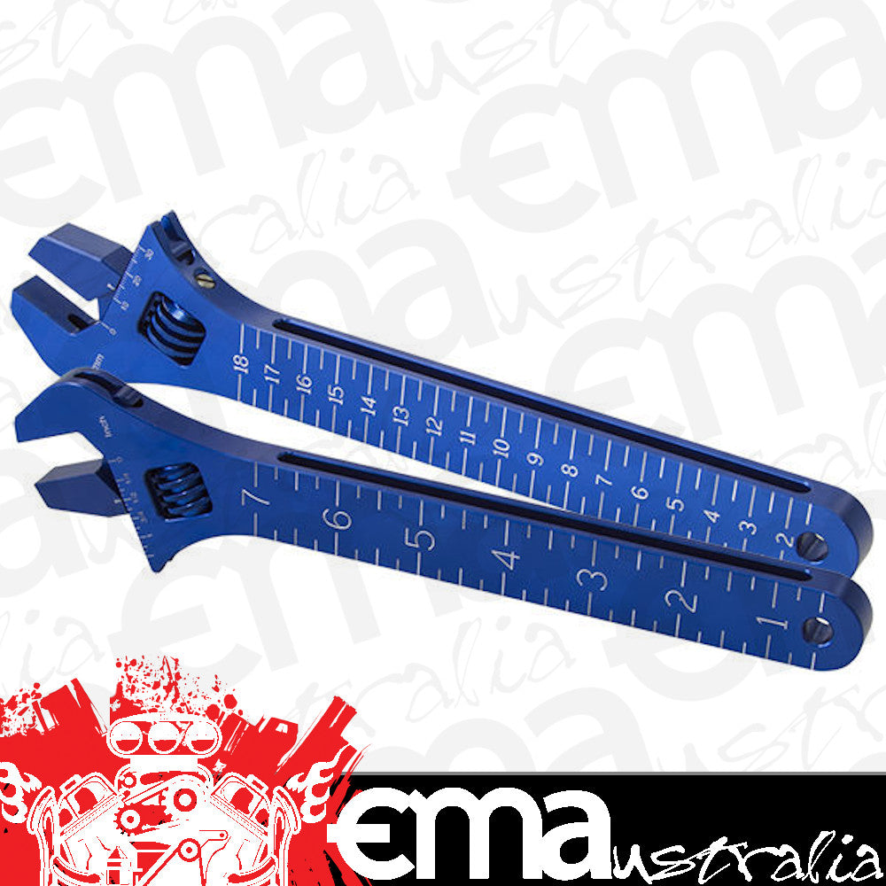 Aeroflow AF98-2038 Adjustable Spanner Wheelie Blue Large For Up to -12 B-Nut
