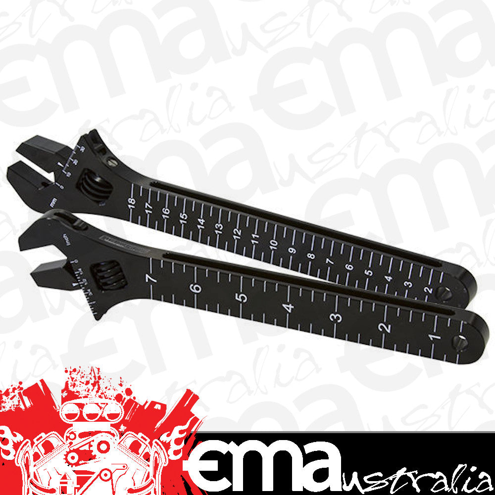 Aeroflow AF98-2038BLK Adjustable Spanner Wheelie Black Large For Up to -12 Bnut