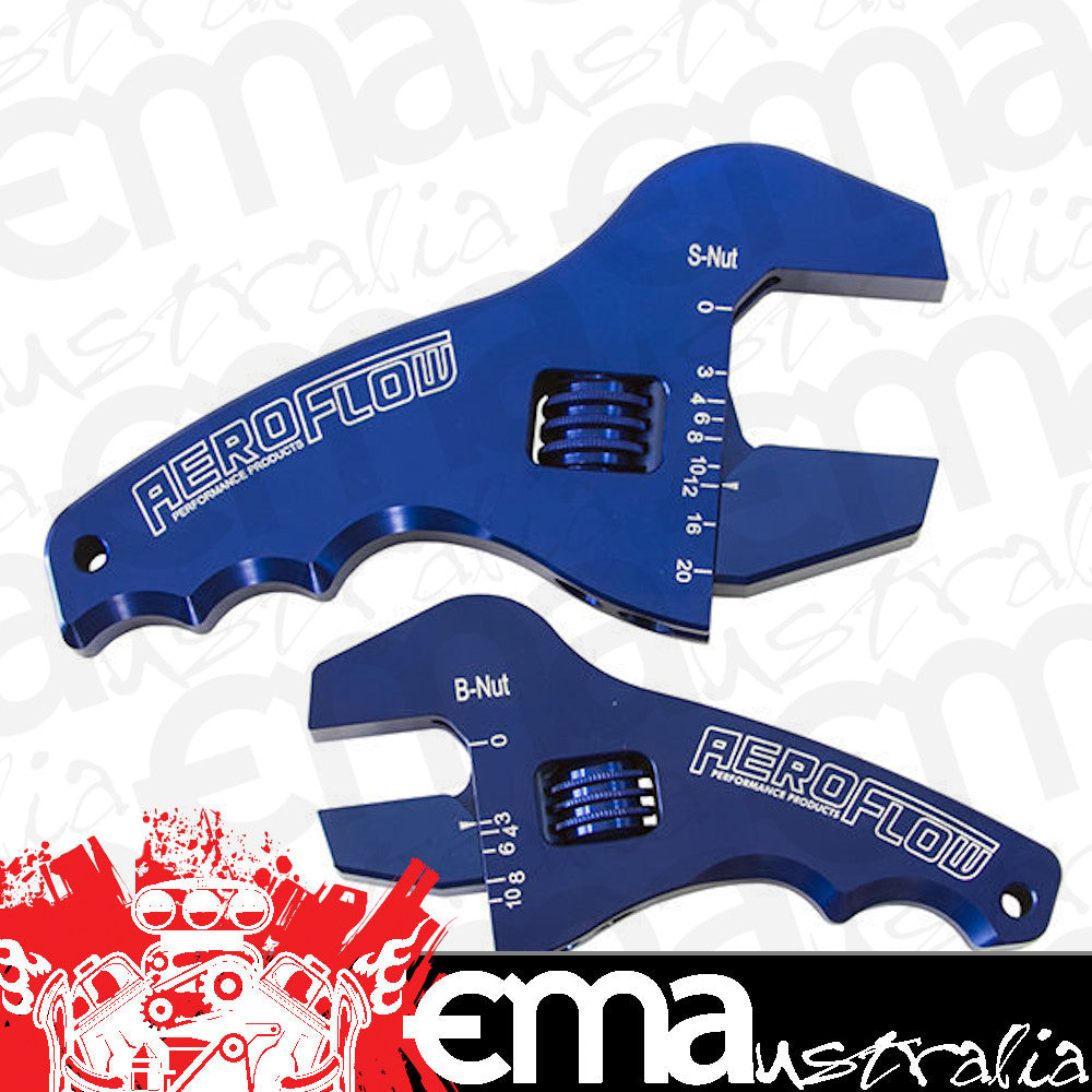 Aeroflow AF98-2039 Adjustable Wrench Grip Spanner1 x Small & 1 x Large Shorty