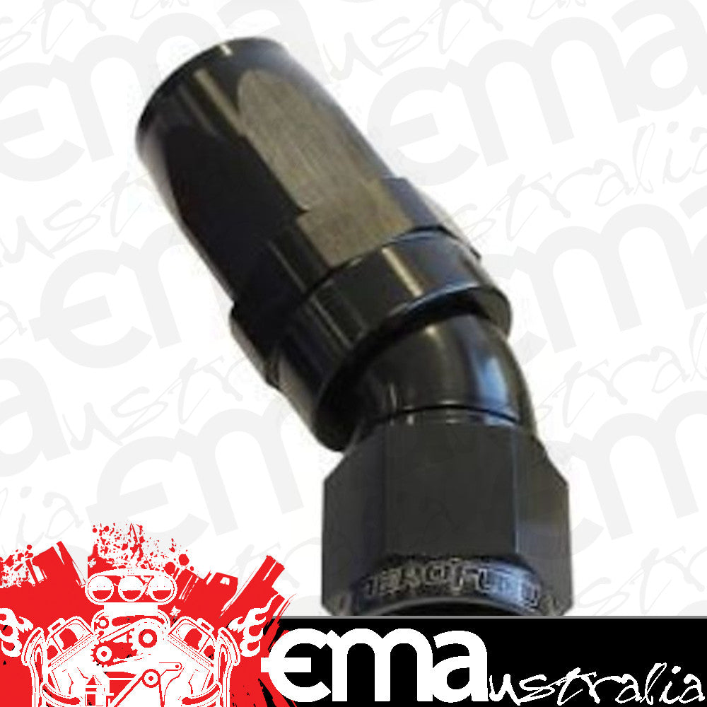 Aeroflow 100 & 450 series braided hose 30 Deg End -04AN Black Full Flow Taper Style Aeroflow Performance Products AF197-04BLK