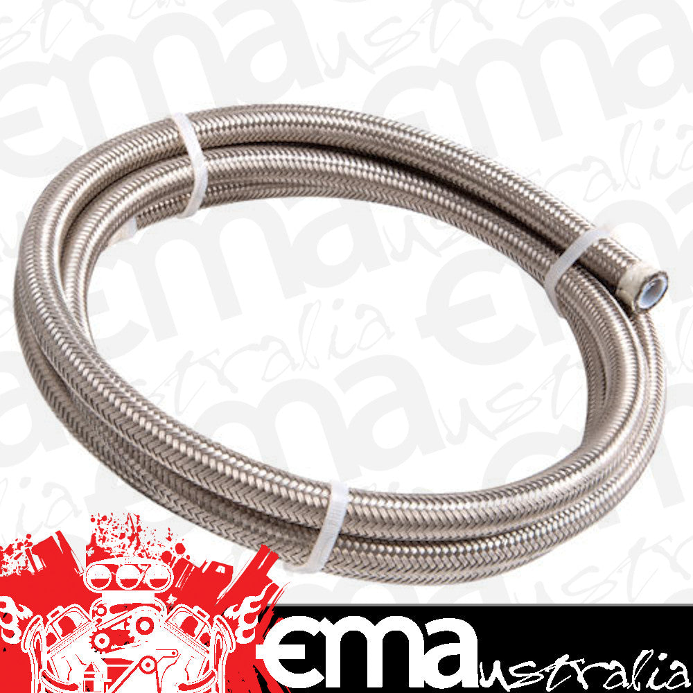 Aeroflow AF200-04-15M SS PTFE Braided Hose -4AN 15M Clamshell Pack 8mm OD