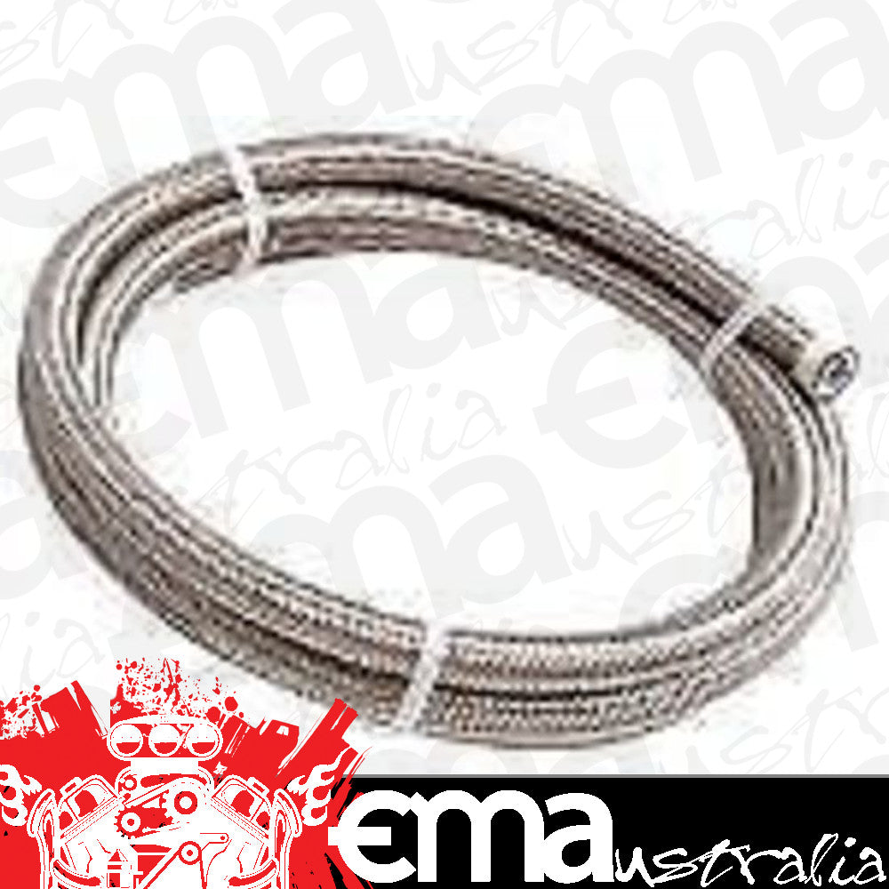 Aeroflow Performance Products AF200-06-30M SS PTFE Braided Hose -6AN 30M Clamshell Pack 11.3mm OD