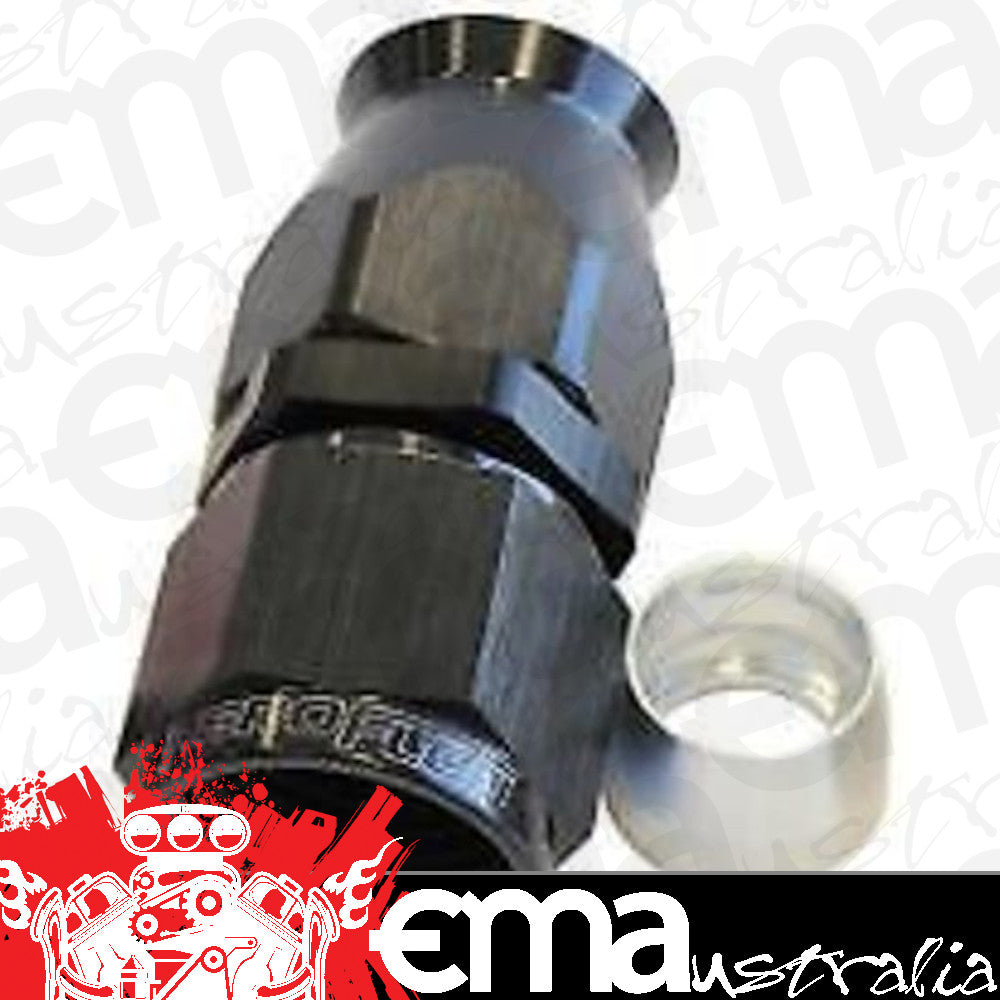 Aeroflow 200 & 570 series braided hose Alloy Straight End -20AN Black Swivel Nut Suit PTFE Aeroflow Performance Products AF201-20DBLK