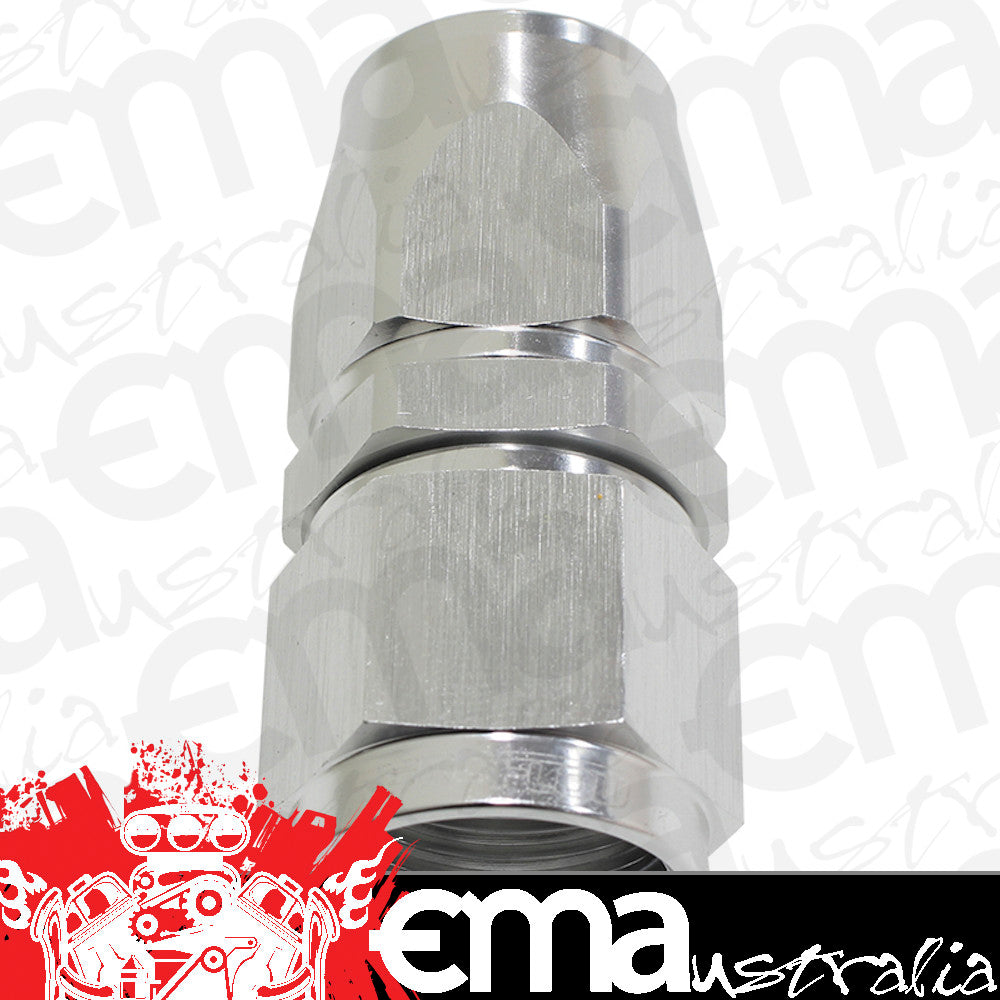 Aeroflow AF201-20DS Alloy Straight Hose End -20AN Silver Swivel Nut Suit PTFE