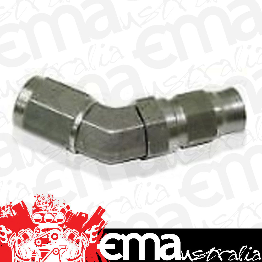 Aeroflow AF202-04 SS 45 Deg Hose End -4AN Steel Full Swivel Suit PTFE