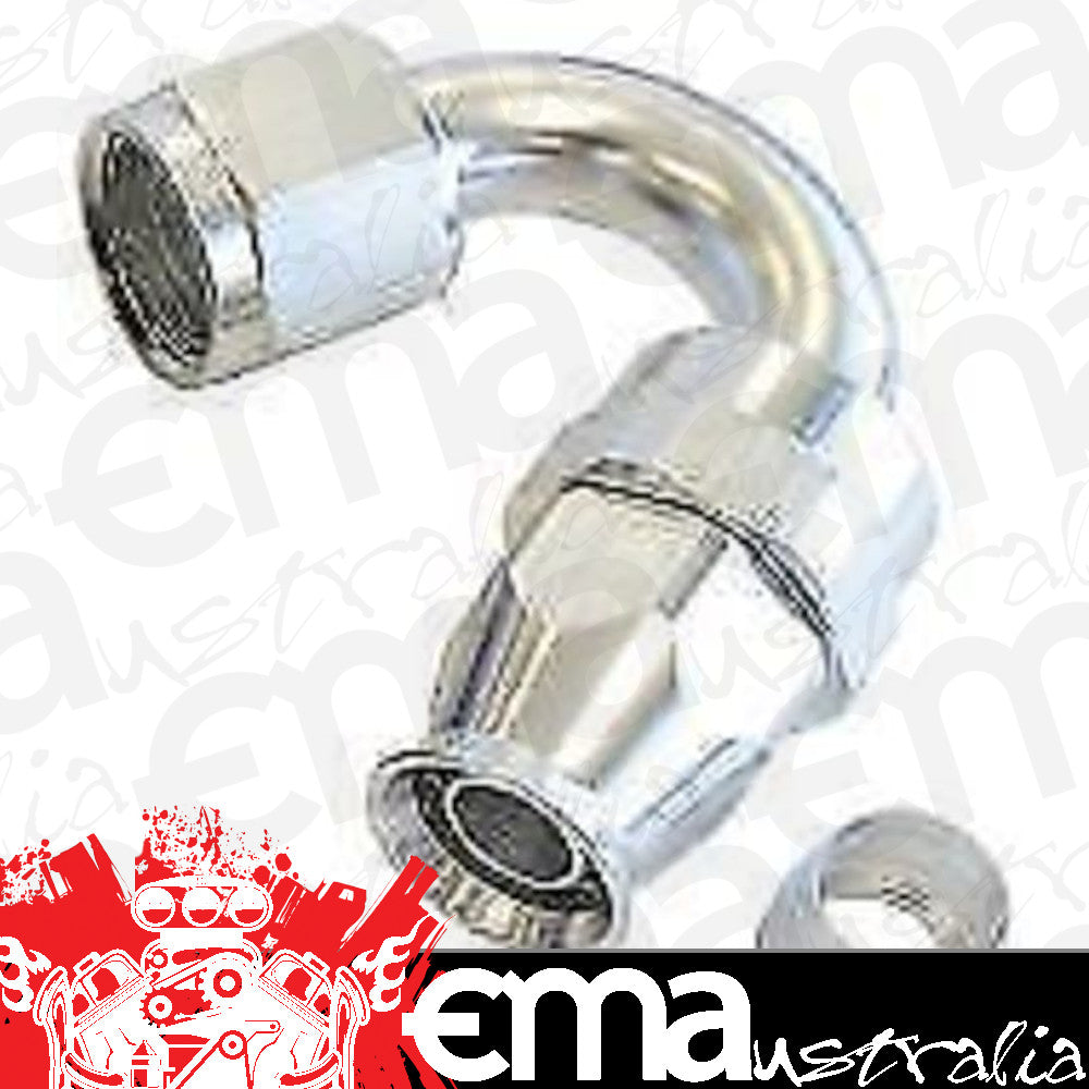 Aeroflow AF205-04DS Alloy 150 Deg Hose End -4AN Silver Full Swivel Suit Teflon