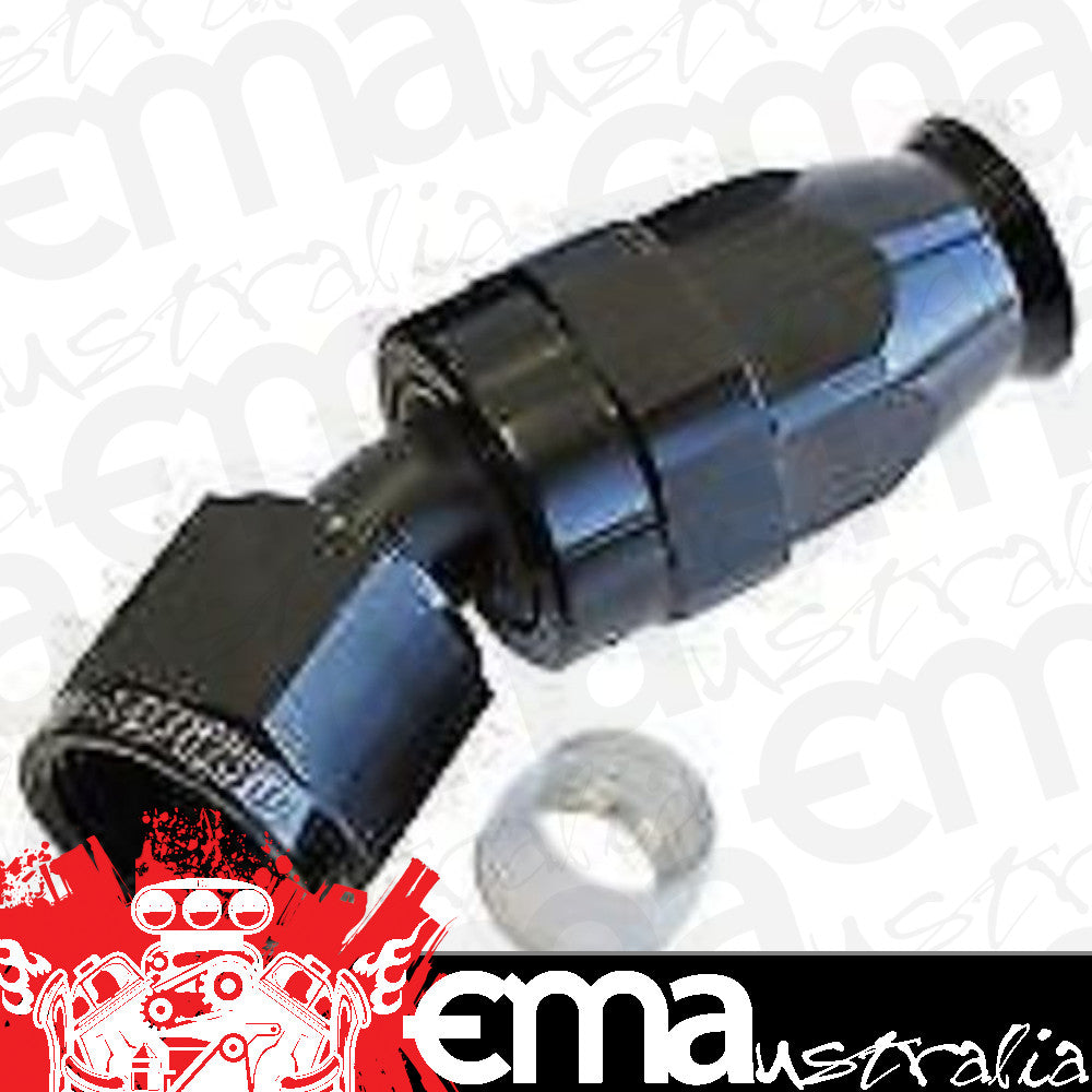 Aeroflow 200 & 250 series braided hose Alloy 30 Deg End -4AN Black Swivel Nut Suit Teflon Aeroflow Performance Products AF207-04DBLK