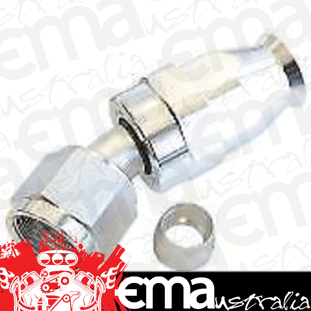 Aeroflow 200 & 250 series braided hose Alloy 30 Deg End -10AN Silver Swivel Nut Suit Teflon Aeroflow Performance Products AF207-10DS