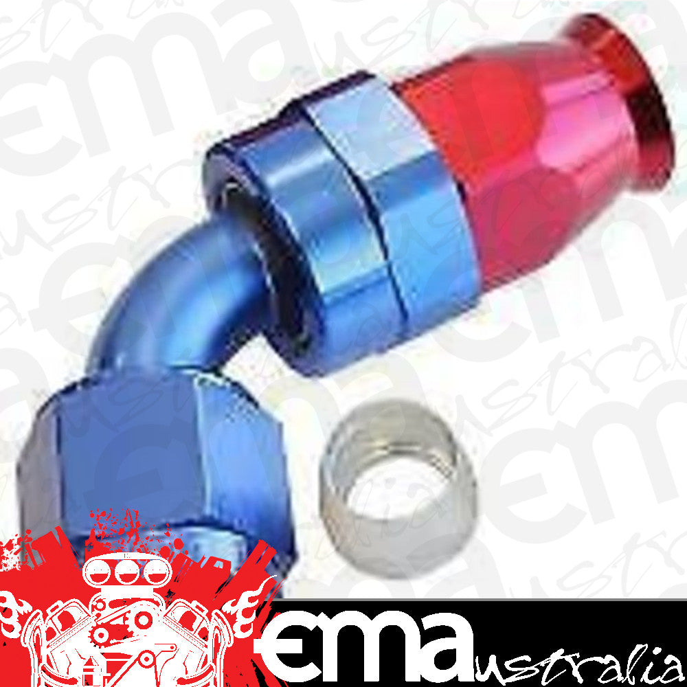 Aeroflow 200 & 250 series braided hose Alloy 60 Deg End -3AN Blue Swivel Nut Suit Teflon Aeroflow Performance Products AF208-03D