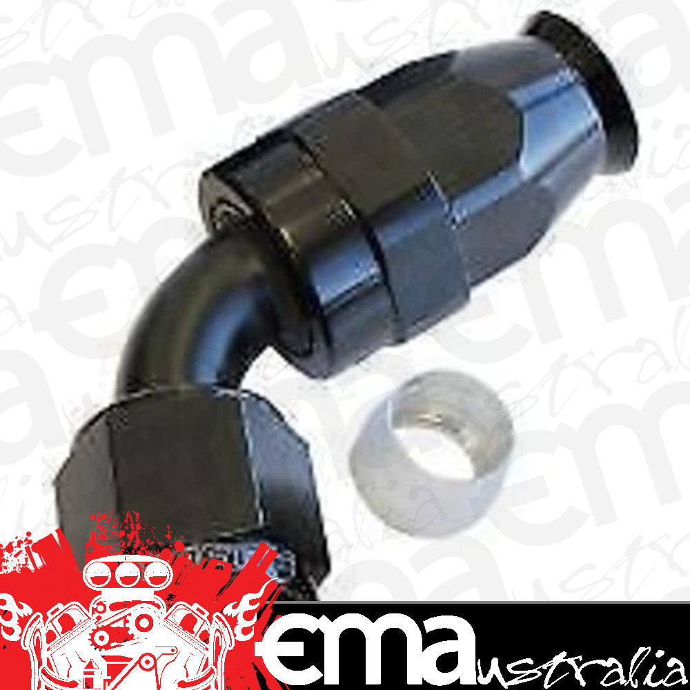 Aeroflow 200 & 250 series braided hose Alloy 60 Deg End -10AN Black Swivel Nut Suit Teflon Aeroflow Performance Products AF208-10DBLK