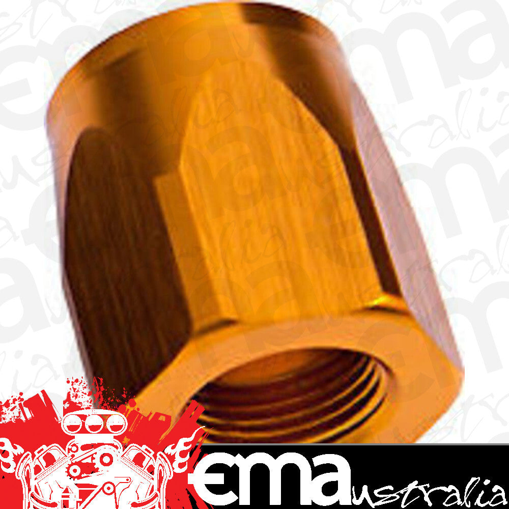 Aeroflow Performance Products AF298-04DG Hose End Socket Alloy -4AN Gold Suit Braided Hose