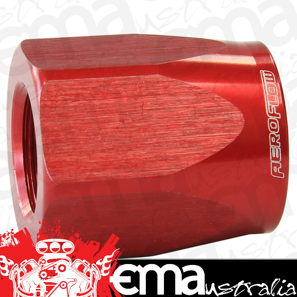Aeroflow AF298-10DR Hose End Socket Alloy -10AN Red Suit Braided Hose