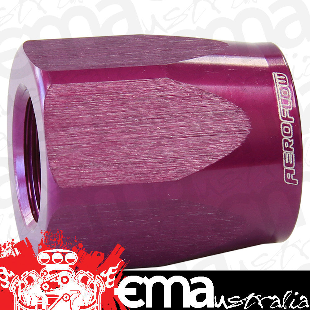 Aeroflow AF298-20DPUR Hose End Socket Alloy -20AN Purple Suit Braided Hose