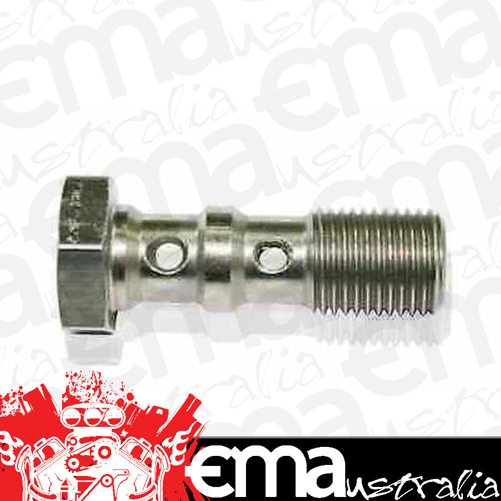 Aeroflow AF307-03 Double Banjo Bolt M10 x 1.25mm Stainless 30mm Long