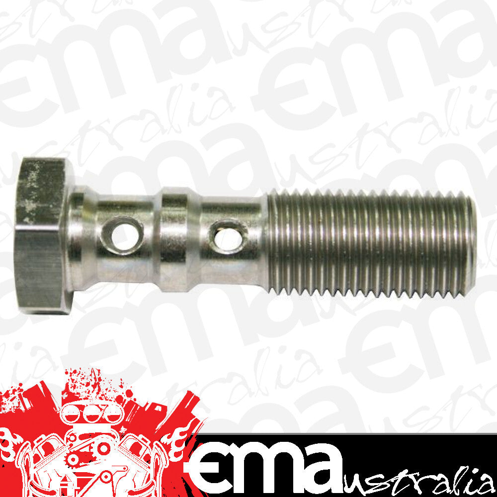 Aeroflow AF308-03L Double Banjo Bolt M10 x 1.5mm Stainless 38mm Long