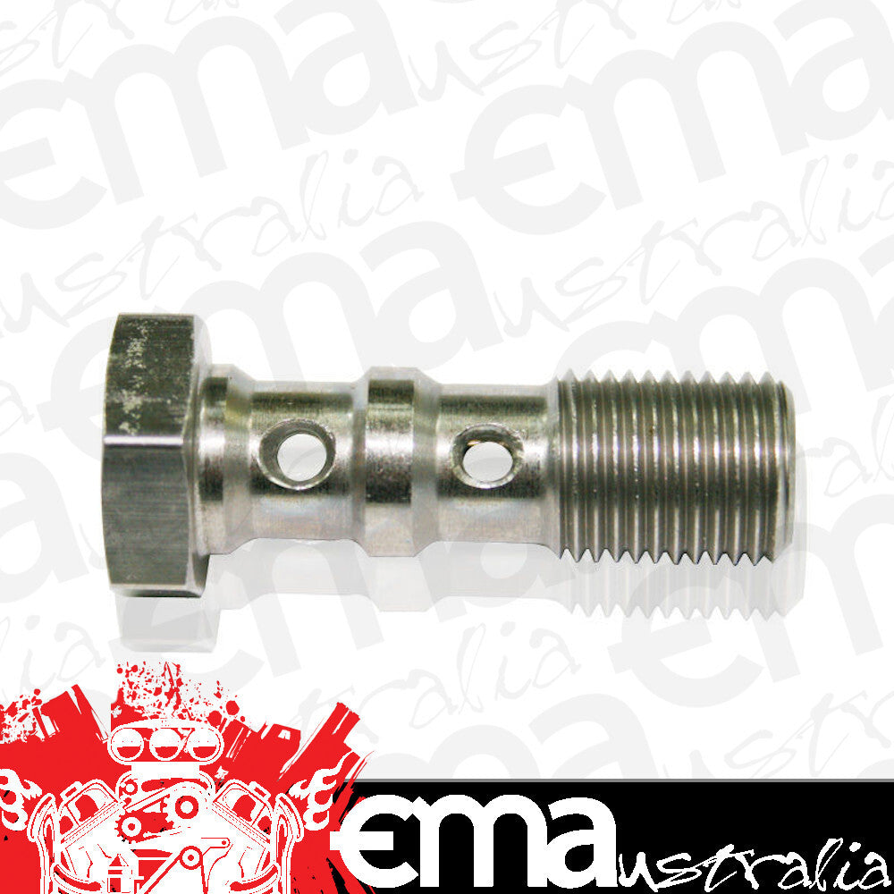Aeroflow AF318-04L Double Banjo Bolt 7/16-24 Stainless 38.5mm Long