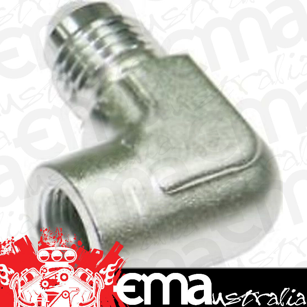 Aeroflow AF373-04S 90 Deg Adaptor 1/8 NPT to -4 Silver