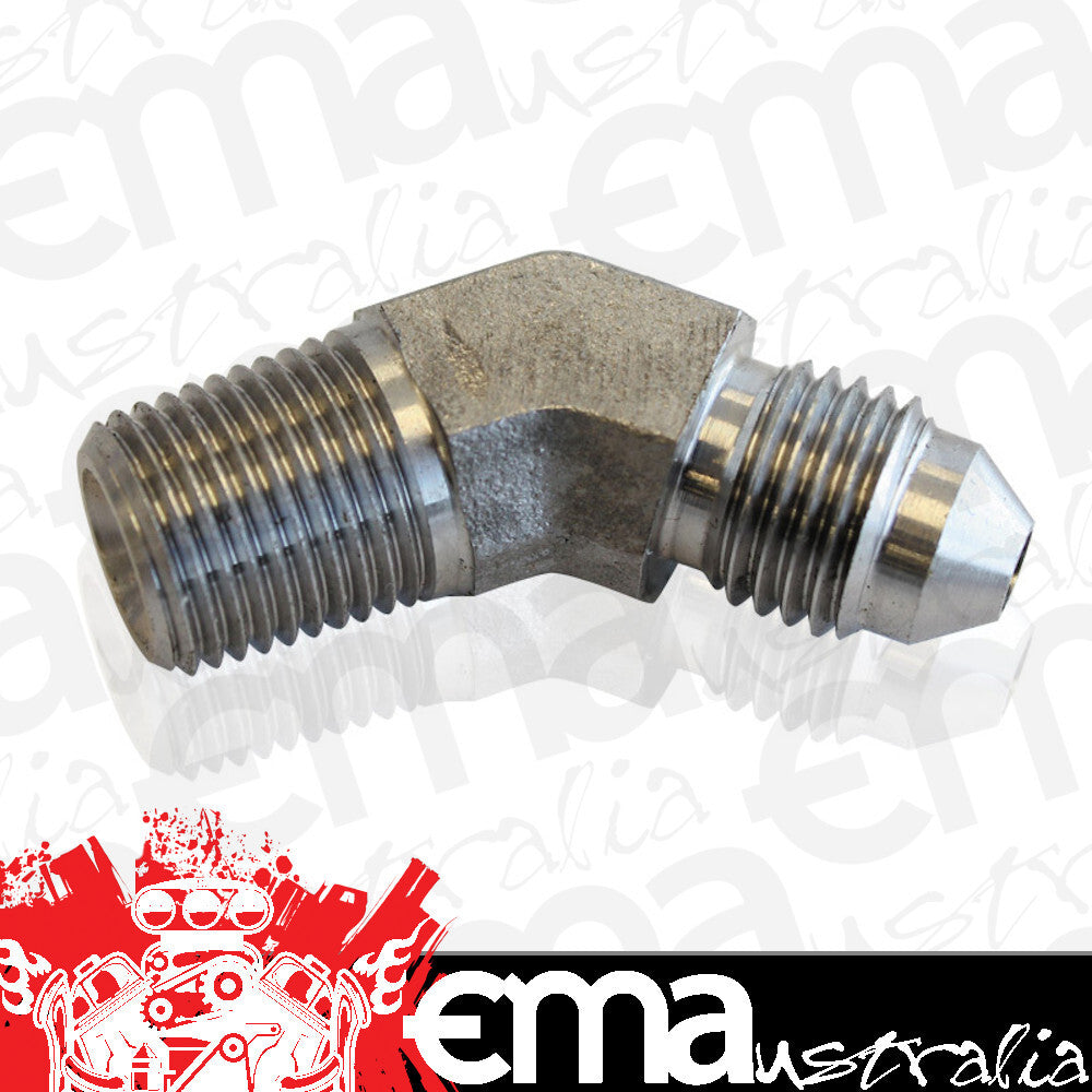 Aeroflow AF382-04 S/S 45 Deg 1/8" NPT to -4An