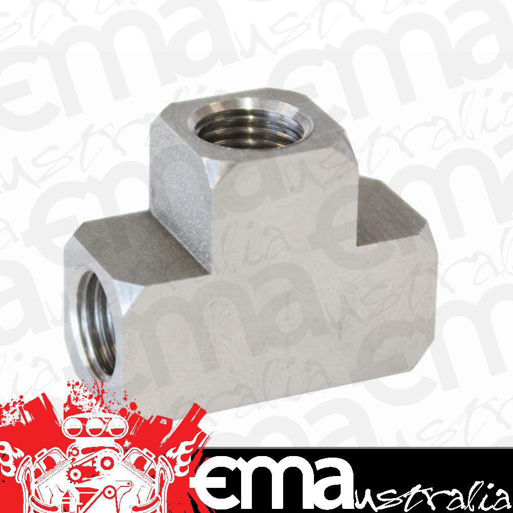 Aeroflow AF385 S.S Female Tee 3/8"-24 Inverted Seat Stainless Steel