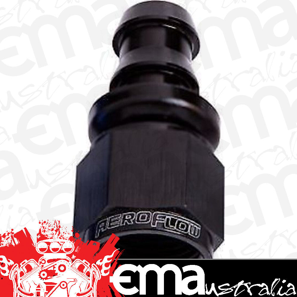 Aeroflow 400 series hose Straight Push Lock End -10AN Black No Clamp Required Aeroflow Performance Products AF401-10BLK