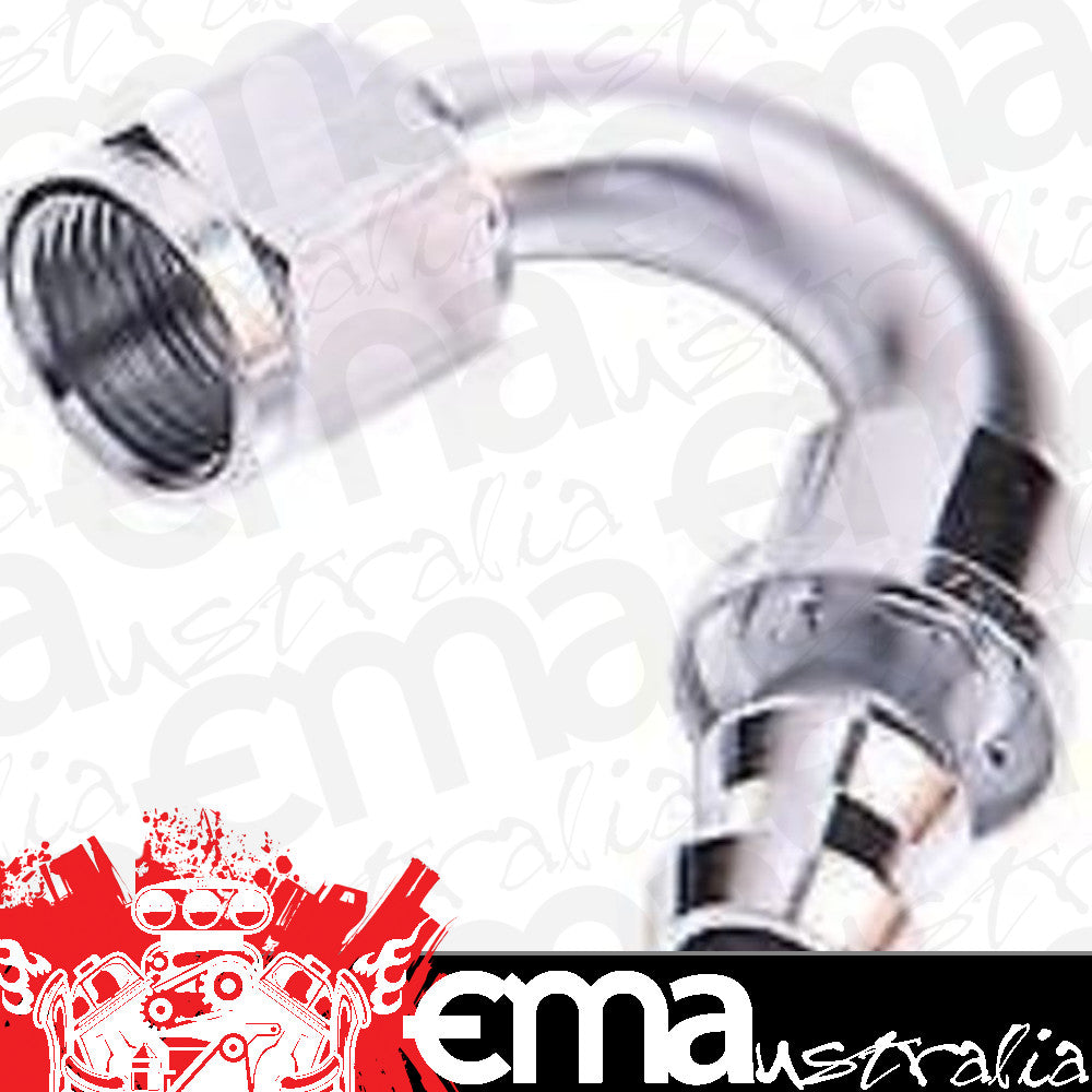 Aeroflow 400 series hose 150 Deg Push Lock End -6AN Silver No Clamp Required Aeroflow Performance Products AF405-06S