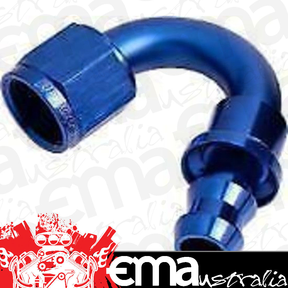Aeroflow 400 series hose 150 Deg Push Lock End -12AN Blue No Clamp Required Aeroflow Performance Products AF405-12