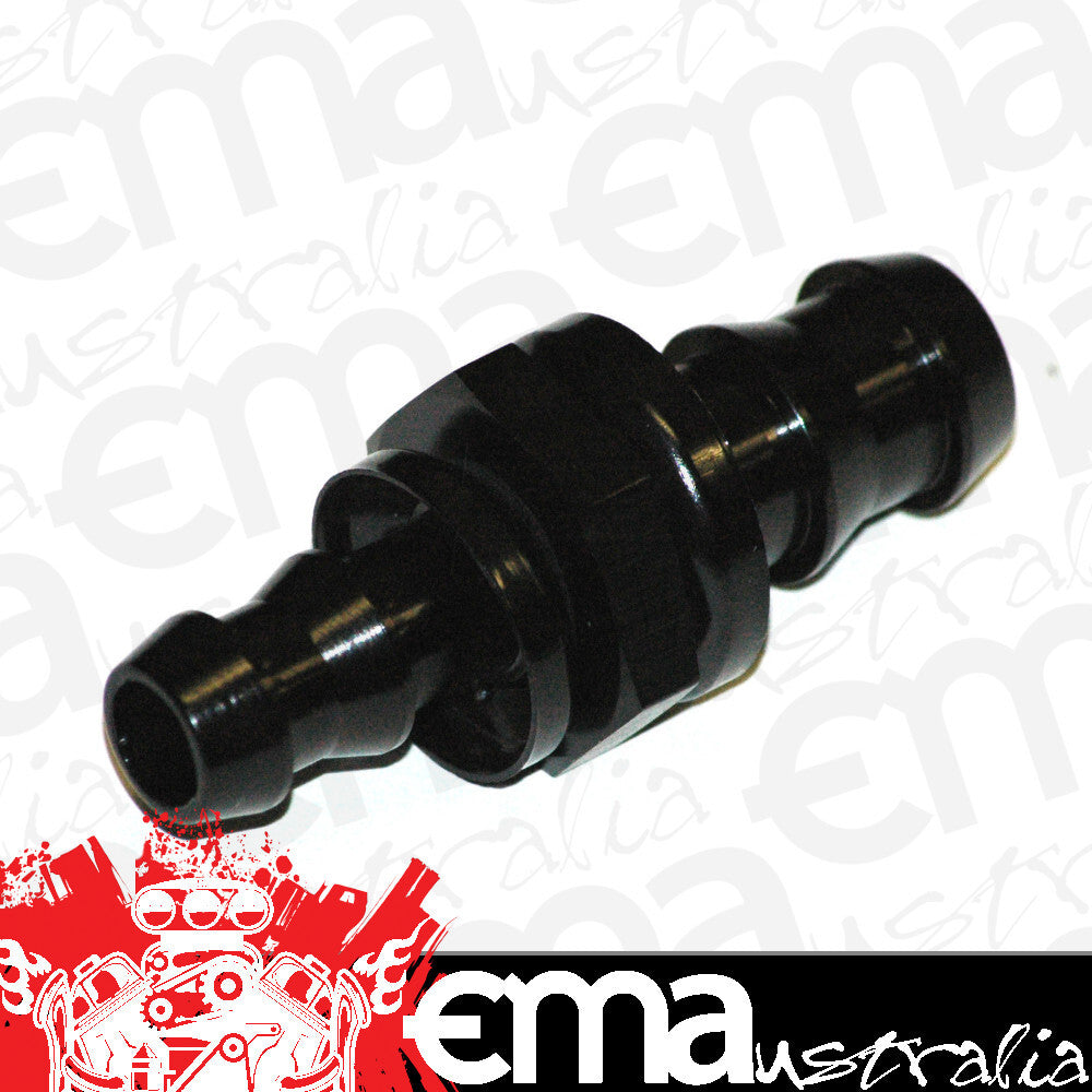 Aeroflow Performance Products AF410-06-05BLK 8mm to 3/8" / -6 Pushlock Hosejoiner Black Male to Male