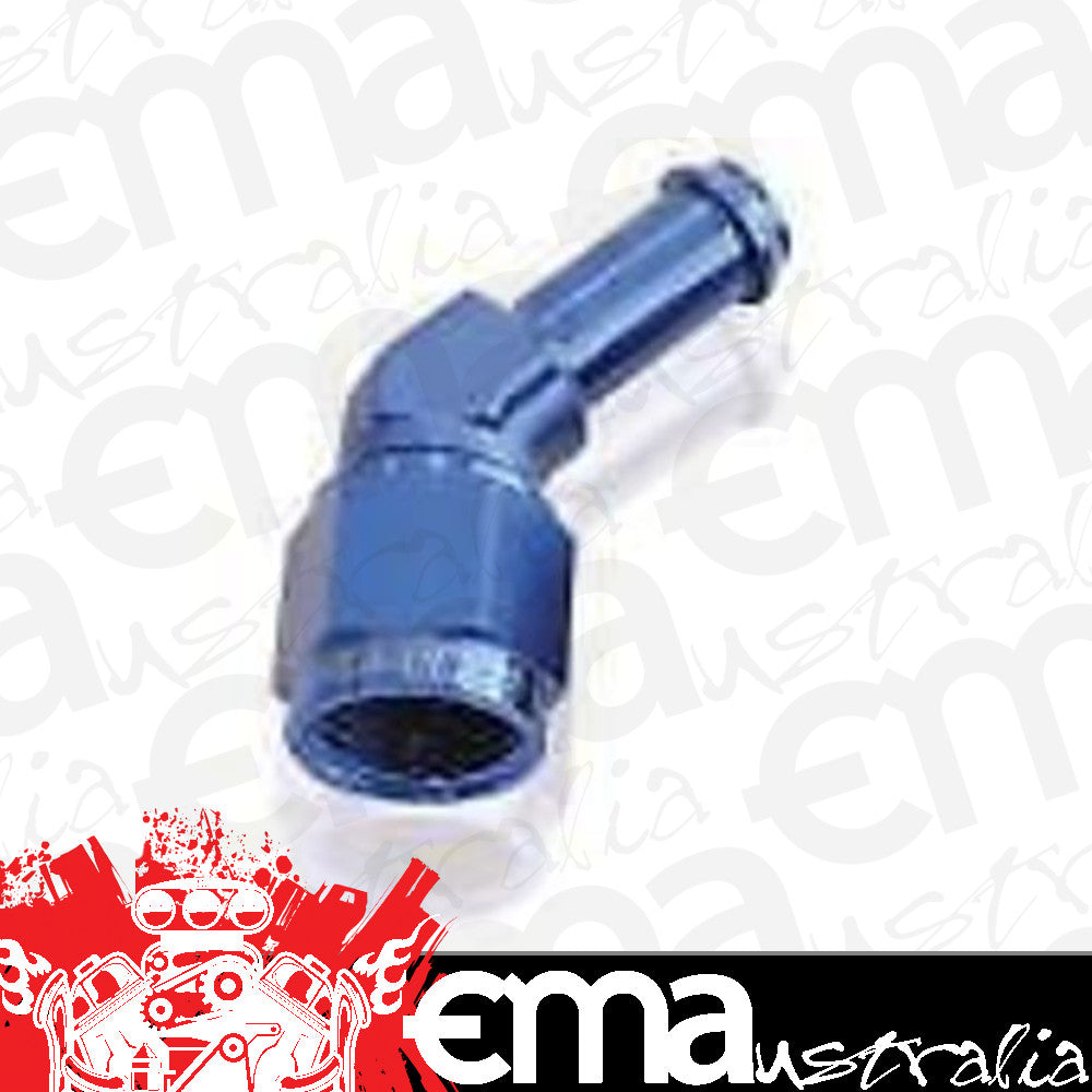 Aeroflow AF412-06-05 Female -6AN 45Deg to 5/16" Barb Blue Swivel Nut