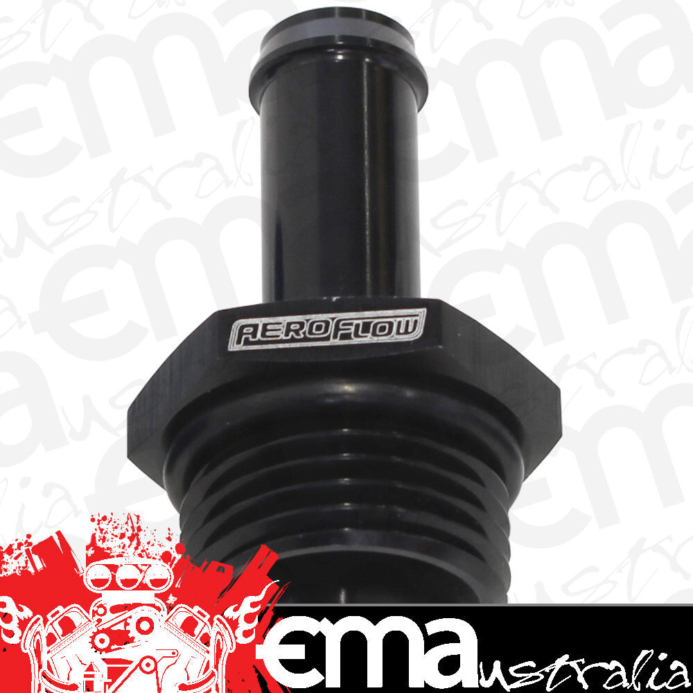 Aeroflow AF414-12-06BLK -12ORB to 3/8" Push On Barb Black