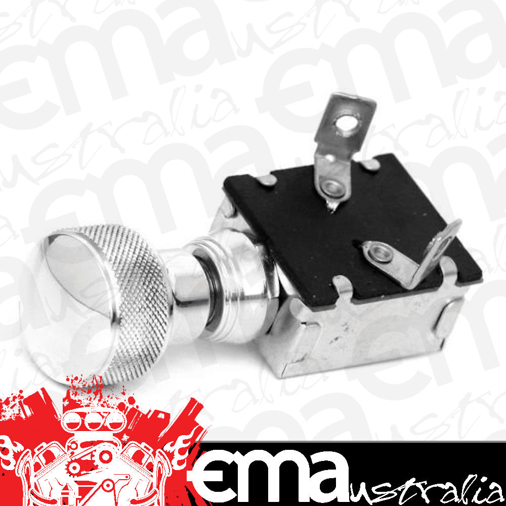 So-Cal Speed Shop SO001-60790 Polished Knurled Speed Knob 2 Position Headlight Light Switch