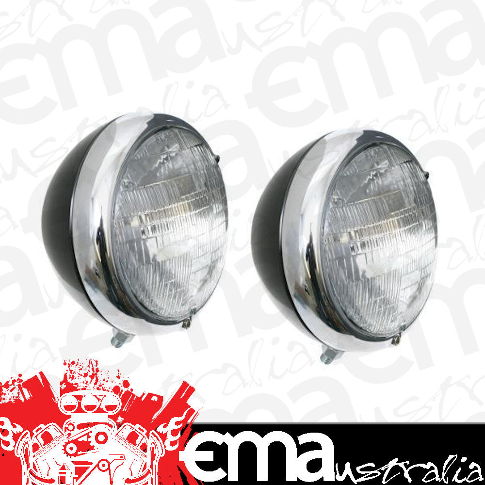 So-Cal Speed Shop SO001-62003 Headlight w/ Black Bucket & Chrome Ring