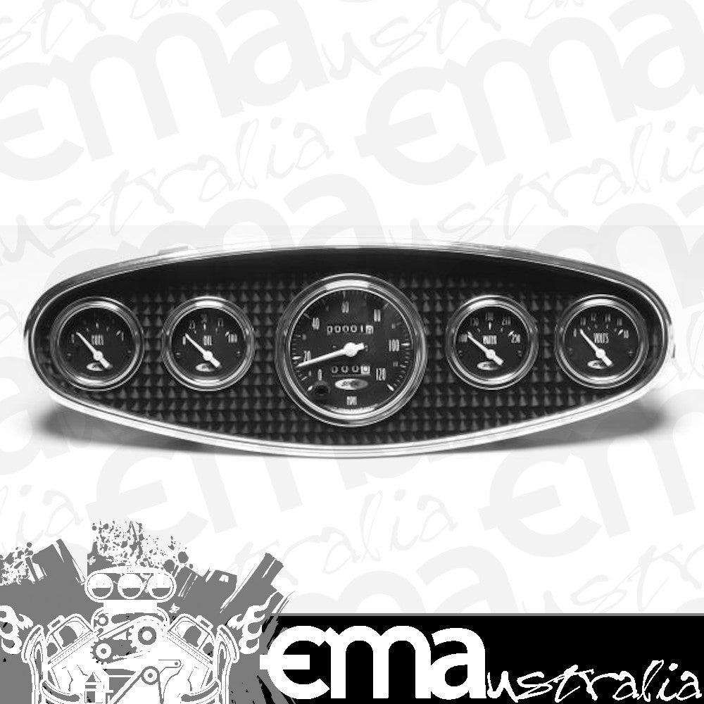 So-Cal Speed Shop SO001-62201 Aluminium Black Anodised 5-Gauge Panel