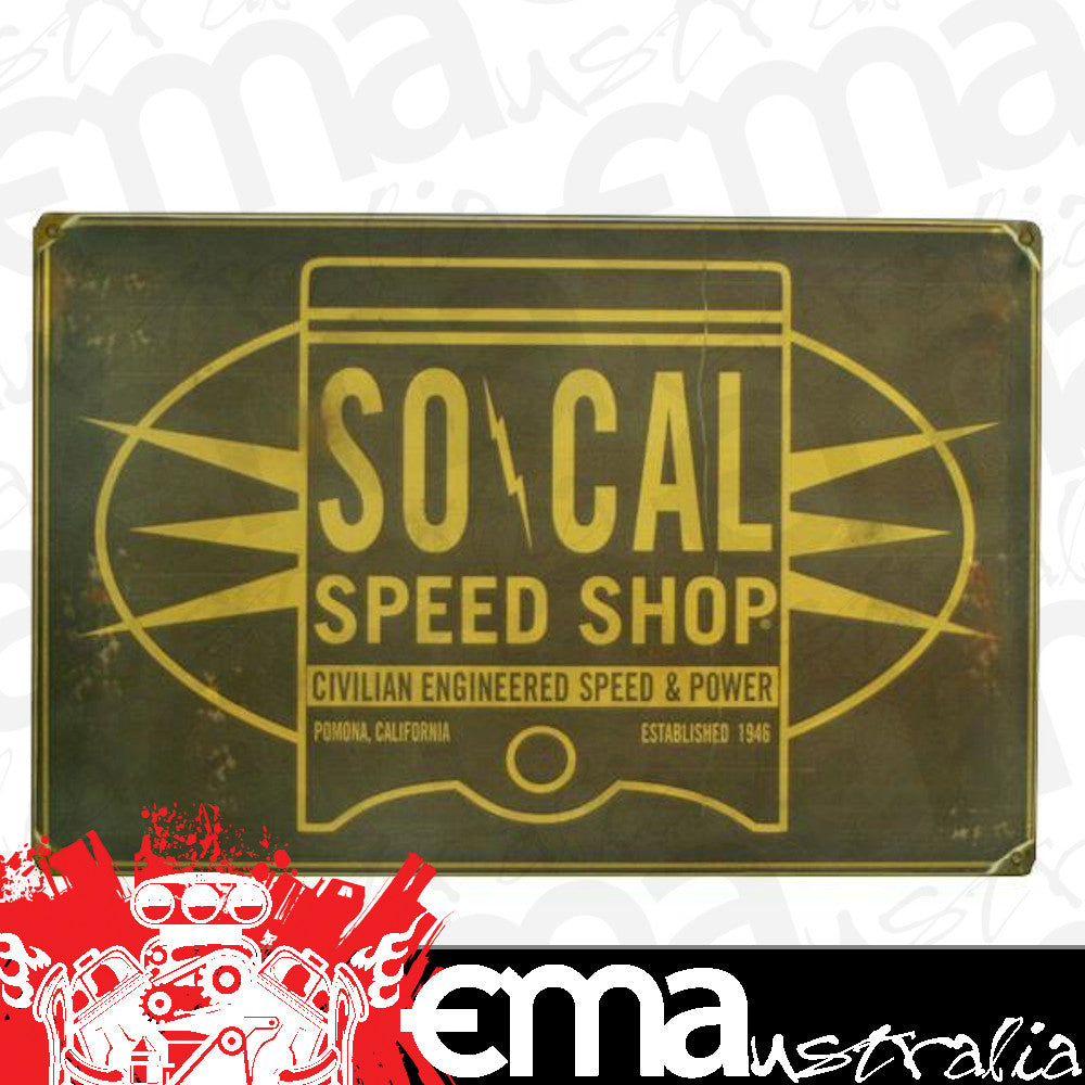 So-Cal Speed Shop SO001-93188 Oil Can Piston Sign 17.5" x 11.5"