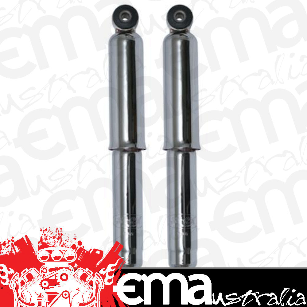 So-Cal Speed Shop SO60683 Steel Shorty Covered Speedshocks Chrome Finish 7-7/8" Closed And 11-1/4" Extended