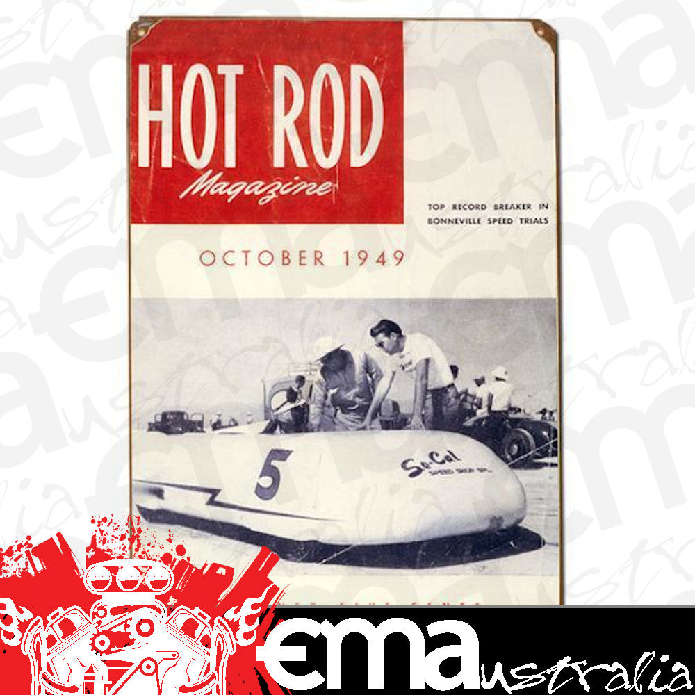 So-Cal Speed Shop SOC-93211 Streamliner Hot Rod Magazine Tin Sign 11.5" x 17.5"
