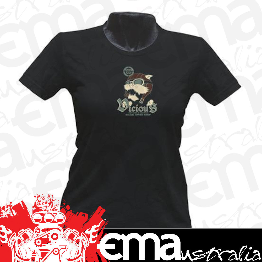 So-Cal Speed Shop SOSCW-2505TC10L Ladies Vicious Aviator T-Shirt Large