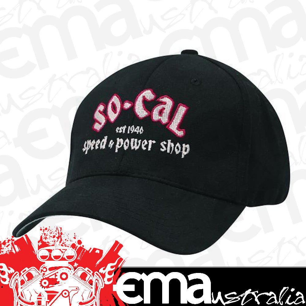 So-Cal Speed Shop SOSSM-6002HC10L Tank Script Hat Flexfit Black Large/x Large