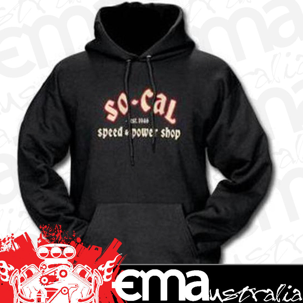 So-Cal Speed Shop SOSSM-7000SC10M Tank Script Logo Hoodie Black Medium