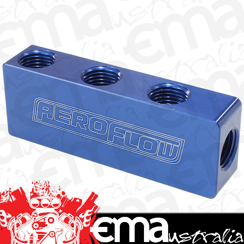 Aeroflow AF456-01-06 Compact Distribution Block 1 In 6 Out All Port S 1/8" NPT