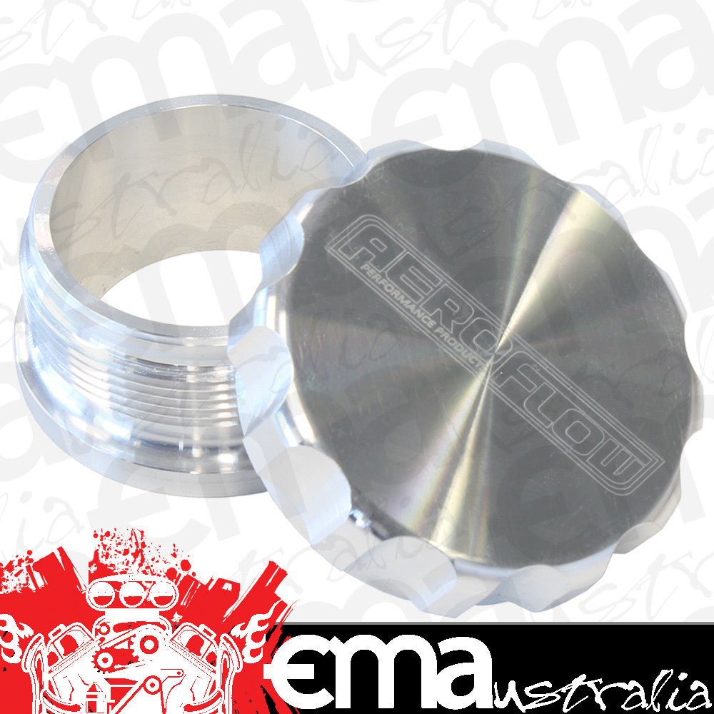 Aeroflow AF460-40 2-1/2" Alum Weld Bung & Cap Raw Alloy Finish